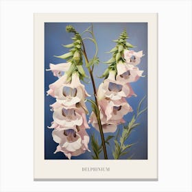 Floral Illustration Delphinium 2 Poster Canvas Print
