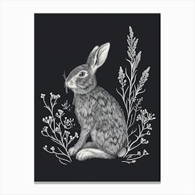 Beveren Rabbit Minimalist Illustration 3 Canvas Print