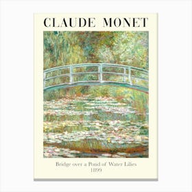 Claude Monet Bridge Over A Pond Of Water Lilies Canvas Print