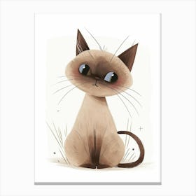 Tonkinese Cat Clipart Illustration 4 Canvas Print