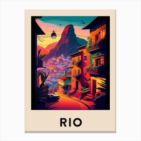 Rio Vintage Travel Poster Canvas Print