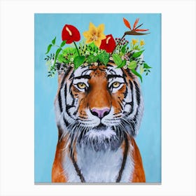 Frida Kahlo Tiger Canvas Print