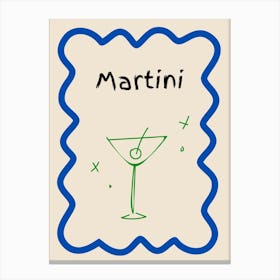 Martini Doodle Poster Canvas Print