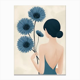 Blue Flowers 7 Canvas Print