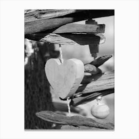 Wooden Heart Canvas Print