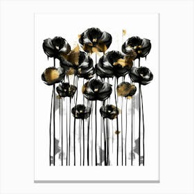 Black Poppies Canvas Print