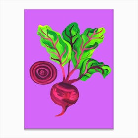 Beetroot Swirl Purple Canvas Print
