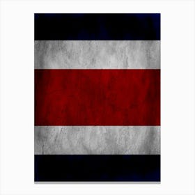 Costa Rica Flag Texture Canvas Print