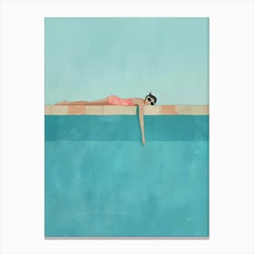 Swimming In The Pool Canvas Print