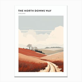 The North Downs Way England 1 Hiking Trail Landscape Poster Canvas Print