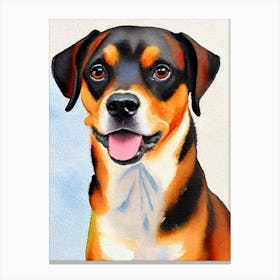Miniature Pinscher 4 Watercolour dog Canvas Print