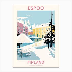 Espoo, Finland, Flat Pastels Tones Illustration 2 Poster Canvas Print