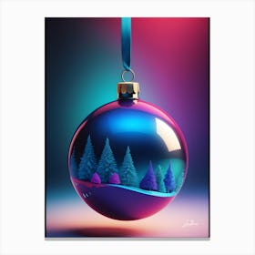 Abstract Christmas Ball Canvas Print