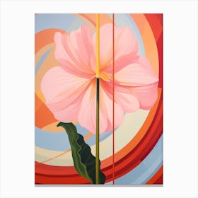 Amaryllis 3 Hilma Af Klint Inspired Pastel Flower Painting Canvas Print