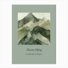 Landscapes Of Japan Mount Myogi Canvas Print