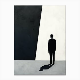 Shadow Of A Man, Minimalism 3 Canvas Print