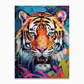 Tiger Art In Expressionism Style 1 Canvas Print