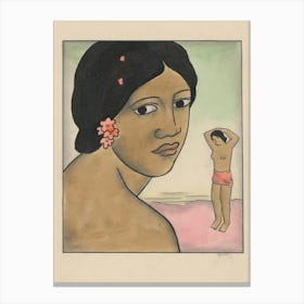 Tahitian Woman, Mikuláš Galanda Canvas Print