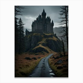 Abyssal Towers of the Carpathians Castle Canvas Print