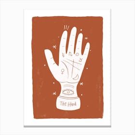 Palmistry Hand Rust Canvas Print