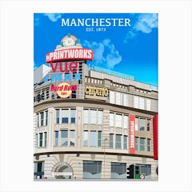 Manchester Print | Manchester Landmarks Print Canvas Print