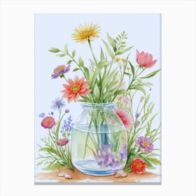 Beautiful Flowers In A Vase 1 Canvas Print