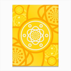 Geometric Abstract Glyph in Happy Yellow and Orange n.0063 Canvas Print