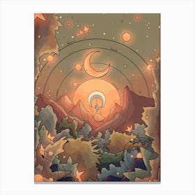 Stars In The Forest Canvas Print