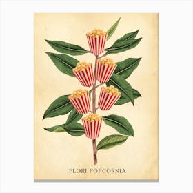 Modern Botanical Popcorn Canvas Print