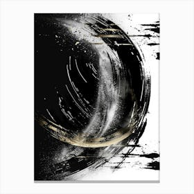 Abstract Black And White Painting 21 Canvas Print