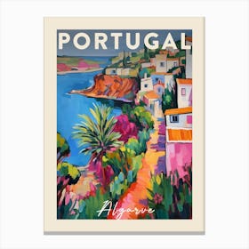 Algarve Portugal 2 Fauvist Painting  Travel Poster Canvas Print