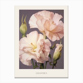 Floral Illustration Lisianthus 3 Poster Canvas Print