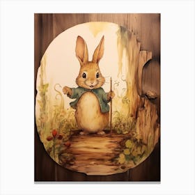 Bunny Wood Rabbit Prints Watercolour 6 Canvas Print