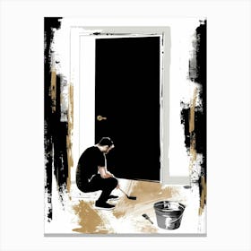 Man A Door Canvas Print