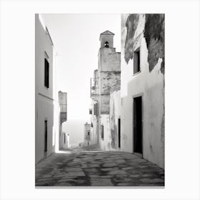 Polignano A Mare, Italy, Black And White Photography 2 Canvas Print