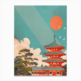 Japanese Palace In Tokyo Japan Mid Century Modern 5 Canvas Print