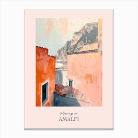Mornings In Amalfi Rooftops Morning Skyline 3 Canvas Print