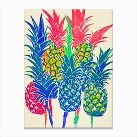 Pineapple 1 Vintage Sketch Fruit Canvas Print