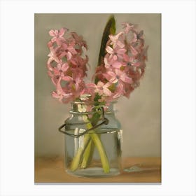 Hyacinths In A Jar Canvas Print