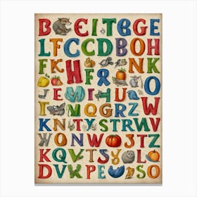 Alphabet 1 Canvas Print