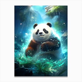 Panda Bear In The Forest 1 Canvas Print