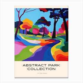 Abstract Park Collection Poster Hyde Park Sydney Australia 3 Canvas Print