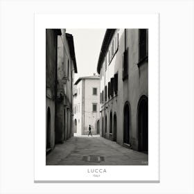 Poster Of Lucca, Italy, Black And White Analogue Photography 4 Canvas Print