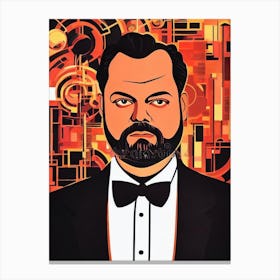 Orson Welles Illustration Movies Canvas Print