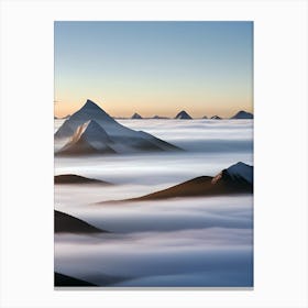 Alluring Fog In The Mountains Canvas Print