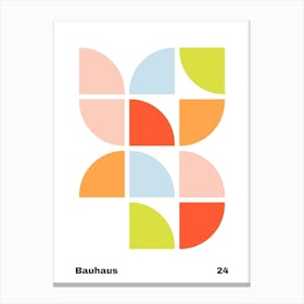 Geometric Bauhaus Poster 24 Canvas Print