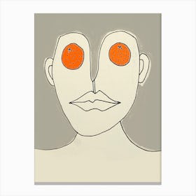 Orange Eyes Canvas Print