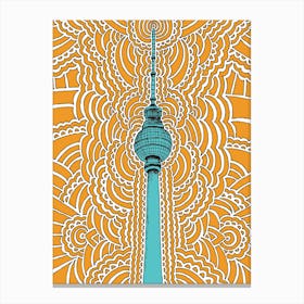 Berlin Tv Tower Canvas Print