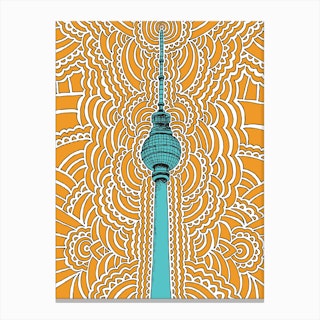 Berlin Tv Tower Canvas Print
