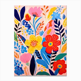 Flowers 37, Matisse style, Floral texture Canvas Print